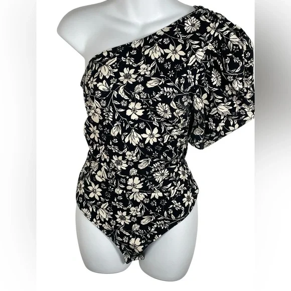 Intimately by Free People Somethin Bout You Black Floral Bodysuit (Size S) - Picture 3 of 10